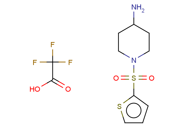 1-(thiophene-2-sulfonyl)piperidin-4-amine; 2,2,2-trifluoroacetic acid