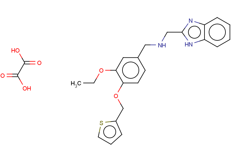 (1H-1,3-benzodiazol-2-ylmethyl)({[3-ethoxy-4-(thiophen-2-ylmethoxy)phenyl]methyl})amine; oxalic acid