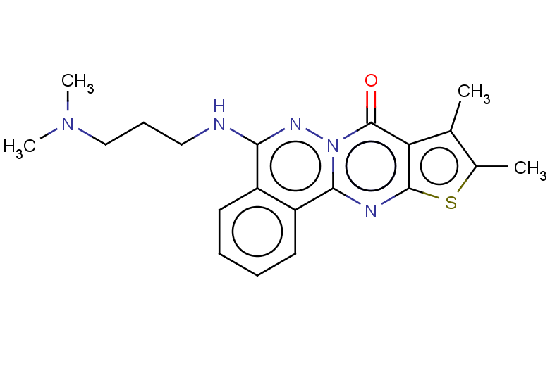 8-{[3-(dimethylamino)propyl]amino}-13,14-dimethyl-15-thia-9,10,17-triazatetracyclo[8.7.0.0^{2,7}.0^{12,16}]heptadeca-1(17),2(7),3,5,8,12(16),13-heptaen-11-one