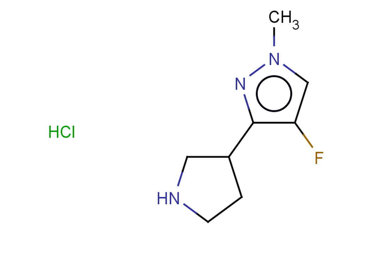 4-fluoro-1-methyl-3-(pyrrolidin-3-yl)-1H-pyrazole hydrochloride