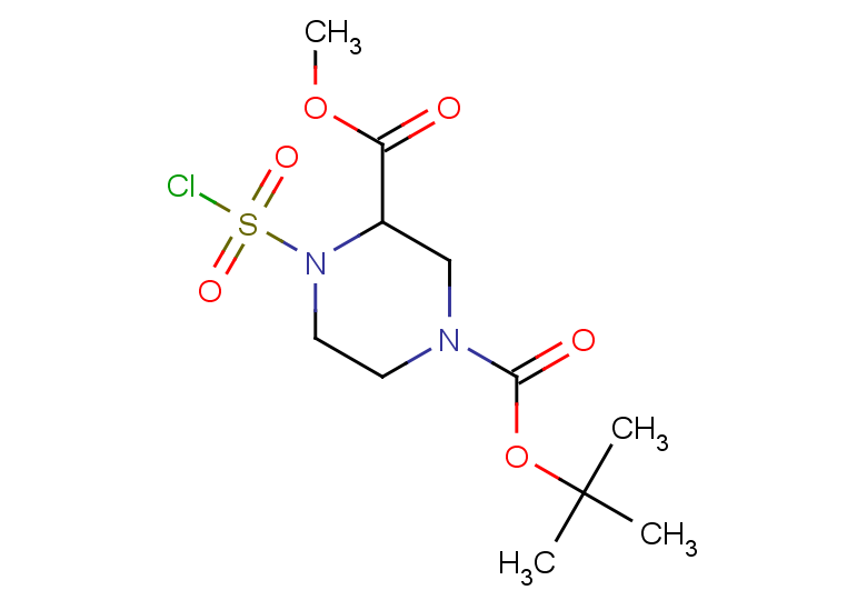 1-tert-butyl 3-methyl 4-(chlorosulfonyl)piperazine-1,3-dicarboxylate
