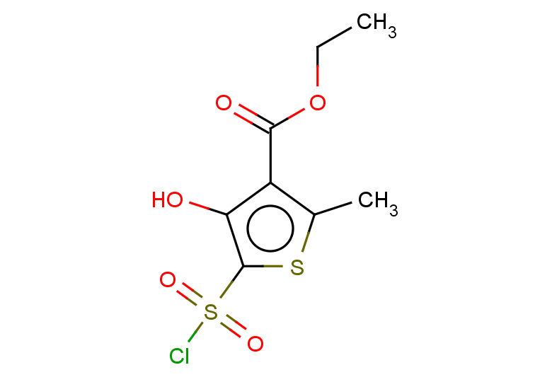 ethyl 5-(chlorosulfonyl)-4-hydroxy-2-methylthiophene-3-carboxylate