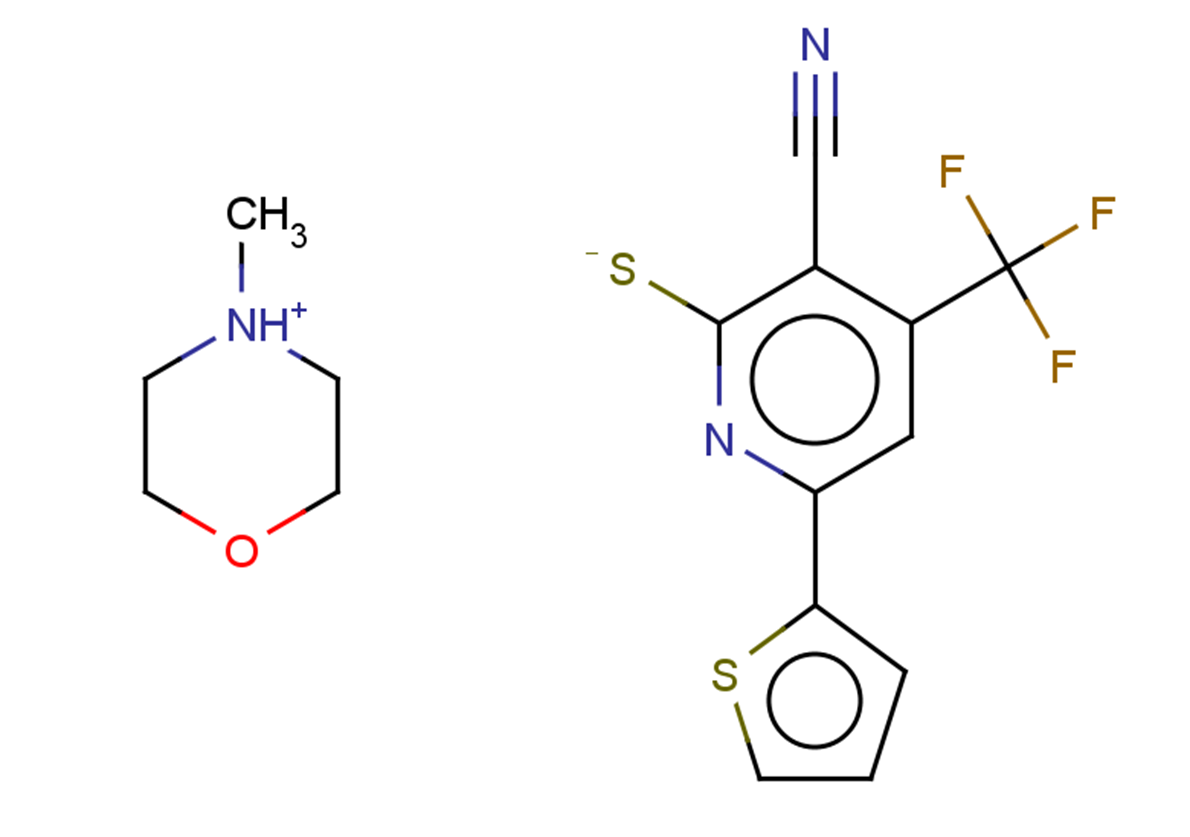 4-methylmorpholin-4-ium; [3-cyano-6-(thiophen-2-yl)-4-(trifluoromethyl)pyridin-2-yl]sulfanide
